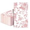Mwellewm 100Pcs Pink Floral Napkins Guest Disposable Hand Towels for Bathroom Paper Napkins Decorative Pink Flower Dinner Napkin for Bridal Baby Shower Tea Party Wedding Birthday Spring Party view 1