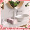 Mwellewm 100Pcs Pink Floral Napkins Guest Disposable Hand Towels for Bathroom Paper Napkins Decorative Pink Flower Dinner Napkin for Bridal Baby Shower Tea Party Wedding Birthday Spring Party view 2