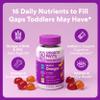 SmartyPants Toddler Plus Multi & Omegas Multivitamin Gummies, Omega 3 DHA/EPA, Vitamins D3, C, B12, B6, A, K, Zinc, Biotin, Gluten Free, Clean Label, Low Sugar, 3 Flavors, 120 Gummies (60 Day Supply) view 2