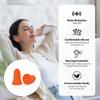 10 Pairs of Noise Reduction earplugs: Super Soft Foam Noise Reduction earplugs - for snoring in Sleep (Orange) view 2