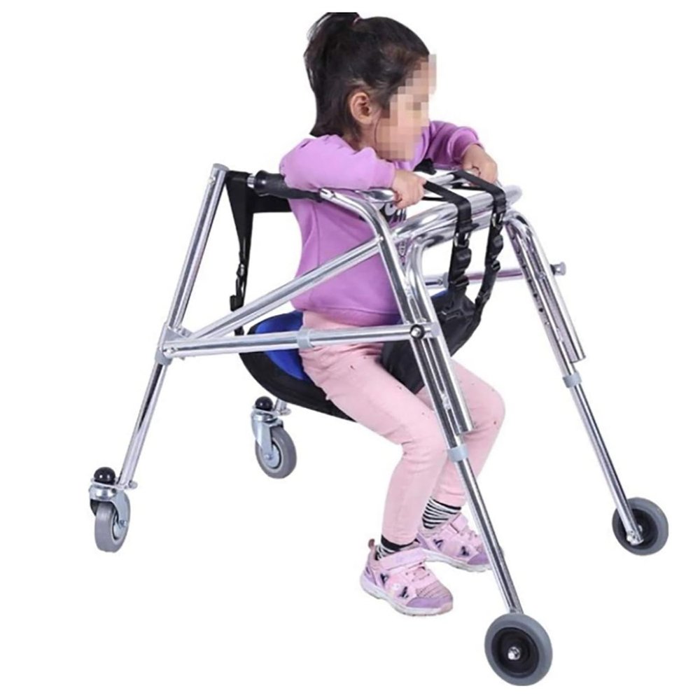 DFEDHF Walking Frames, Height Adjustable Child Standing Frame, Limb Disability Handrails Crutches, 53~70cm High