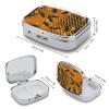 Bees on Hive Pill Box Medicine Pill Organizer Small Pill Case Travel Pill Container Portable Pill Case for Pocket 2 Compartment Pill Holder Pill Boxes for Travel view 2