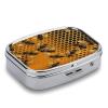 Bees on Hive Pill Box Medicine Pill Organizer Small Pill Case Travel Pill Container Portable Pill Case for Pocket 2 Compartment Pill Holder Pill Boxes for Travel view 3