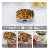 Bees on Hive Pill Box Medicine Pill Organizer Small Pill Case Travel Pill Container Portable Pill Case for Pocket 2 Compartment Pill Holder Pill Boxes for Travel view 4