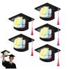Graduation Cap Candy Cards, 2026 Graduation Candy Dome Greeting Card Gift with Tassel Chocolate Box, 30Pcs Graduation Cap Candy Box Graduation Party Supplies Decorations Graduation Gift (5 PCS)