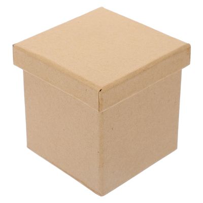 NIYANGLE Square Kraft Paper Box 9x9x9 Cm Multifunctional Festival Present Packaging Box for Birthday Party and Home Storage