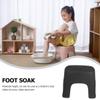 VICASKY 2pcs Non-Slip Plastic Bathroom Step Stool for Toilet Training and Shower Use, Compact Black Foot Stool and Adults view 3