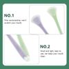 HONMEET 2pcs Silicone Tongue Scrapers Dual-sided Tongue Cleaners for Adults, Breath Freshening Oral Care Tools in Mint Green and Lavender Colors view 4