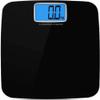 Digital Bathroom Scale, Waterproof Anti SkidBlack Highly Accurate Body Weight Scale with Round Corner Design, Measures Weight up to 330 lbs, Easy-to-Read Backlit LCD(Black) view 1