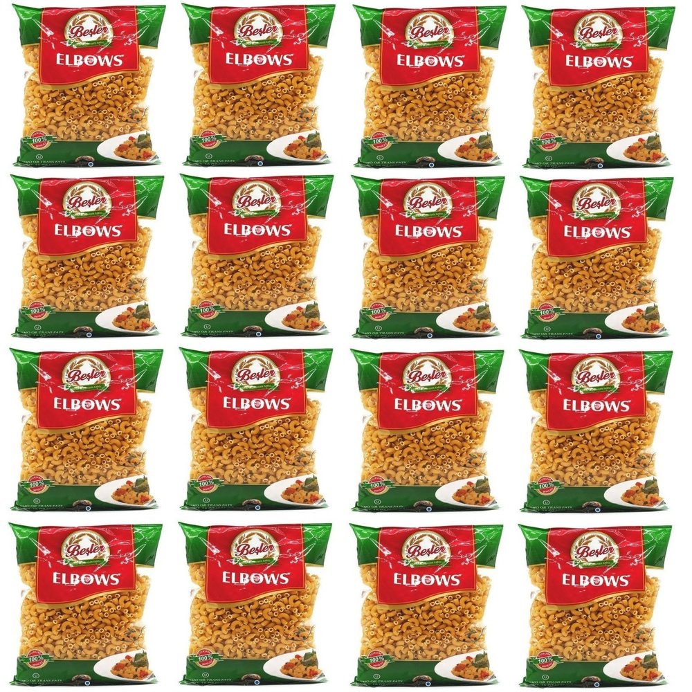 Elbows Pasta ByBesler, 100% Durum Wheat, 16 Oz, Pack of 16