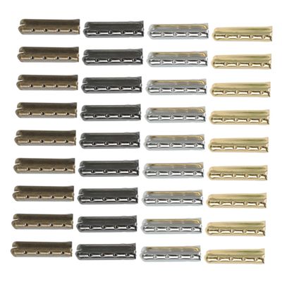 LALAFINA 120pcs Metal Shoelace Ends Tips Cord Caps Replacement for Sneakers Hoodies Pants DIY Repair Drawstring Accessories with Four Colors (white, Gold, Gunmetal, Antique Green)
