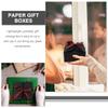 SOLUSTRE 10pcs Compact Black Paper Boxes with Ribbon Kraft Bridesmaid Proposal Packaging Boxes 12x12x5cm for Presents and Party Favors view 3
