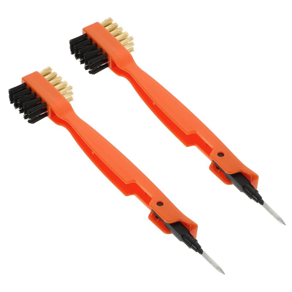 HOMSFOU Multipurpose Kitchen Copper Wire Cleaning Brush with Handle for Cooktop and Stove Degreasing, 2pcs Set Sturdy Steel Scrubbers for Heavy-Duty Grease Removal
