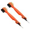 HOMSFOU Multipurpose Kitchen Copper Wire Cleaning Brush with Handle for Cooktop and Stove Degreasing, 2pcs Set Sturdy Steel Scrubbers for Heavy-Duty Grease Removal view 1