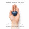 Natural Angelite Crystal Heart - Hand Carved Real Crystals from Peru for Reiki and Meditation - Genuine Blue Anhydrite Stone Heart for Emotional Peace - Gift for Mother's Day (4 to 5 oz) view 4
