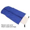 EBGHYS Warm Blanket Double Layer Thickened Fleece Wrap for Lower Body, Lap Blanket for Chair with Premium Plaid Design, Half Wrap Cover for Mobility Scooter and Cold Weather Use (Blue) view 4