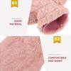 SOLUSTRE PVC Hot Water Bag with Plush Fleece Cover 1000ml Pink Rabbit Fur Texture Reusable Hand and Foot Warmer Comfortable Heat Therapy for Relief view 3