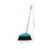 BIUDECO Soft Bristle Angle Broom with Dustpan, Indoor and Outdoor Plastic Floor Broom for Home, Kitchen, Office, Patio Cleaning, Green, Non-Stick Hair Sweeping view 2