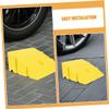 MAGICLULU Portable Plastic Threshold Ramp for Doorway with Anti-Slip Surface, Heavy Duty Yellow Ramp 250x270x110mm for Wheelchairs, Scooters, Motorcycles, and Low Vehicle Access view 3
