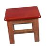 Alipis Wooden Step Stool Small Square Wood Stool 27cm Red Solid Wood for Adults Home Bathroom Kitchen Use view 1