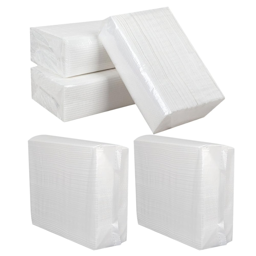 Mobestech Commercial Paper Hand Towels 120 Sheets 5pcs Water-absorbent Bathroom Napkins Convenient Disposable Kitchen Towels for Hotels and Restaurants