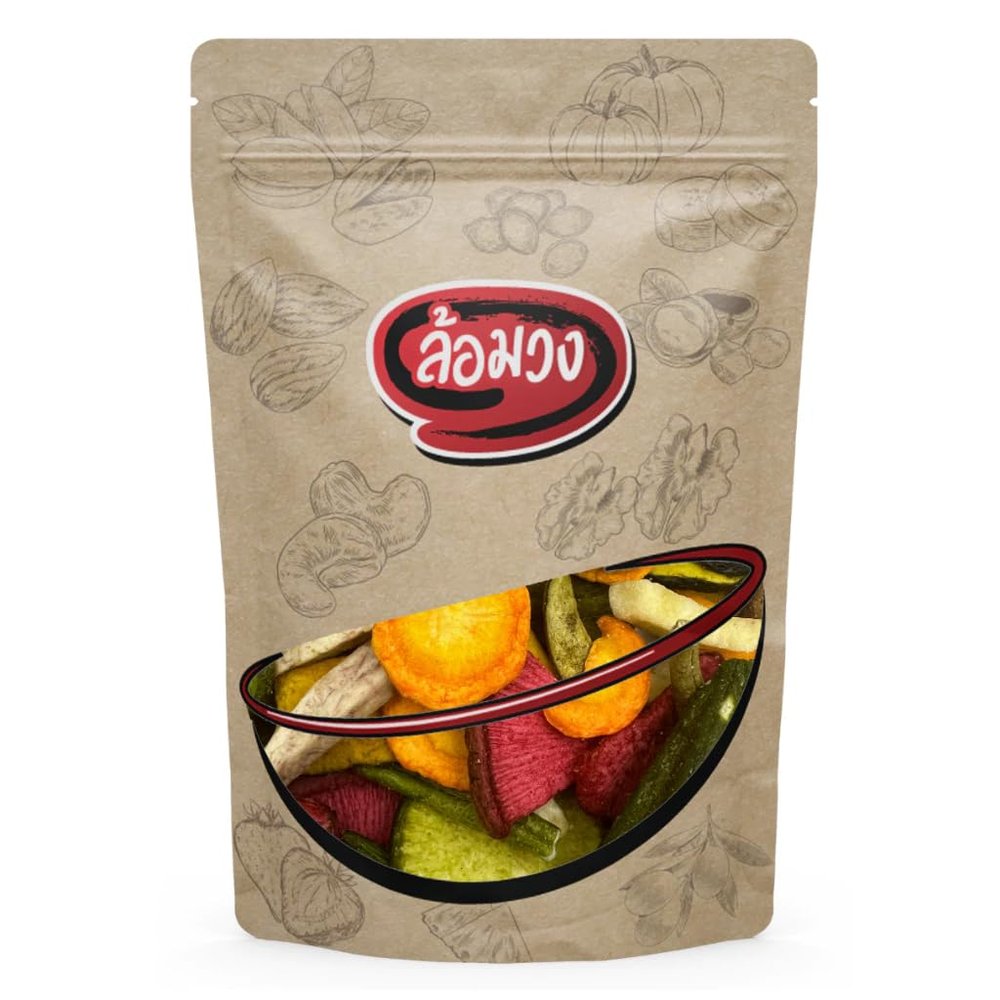 Crispy Vegetable Chips All-Vegetable Blend Vacuum Fried for Texture and Flavour Crunchy Plant-Based Snack No Artificial Colours or Flavours (100g)