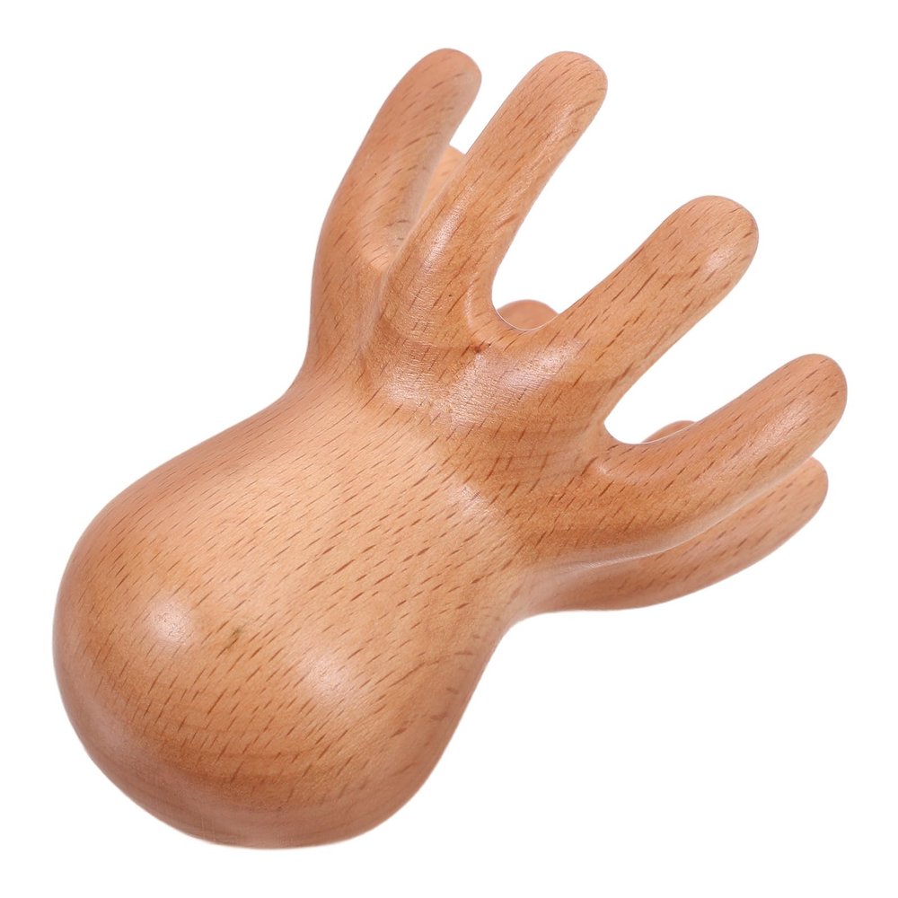 ERINGOGO Octopus Scalp Massager Comb, Beech Wood Massage Tool for Deep Scalp and Head Relaxation, Portable Manual Hair Brush Massager for Office and Travel Use