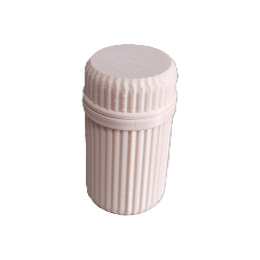 Znet3D Eye Drop Bottle Travel Capsule Single Bottle Holder with ScrewOn Lid, Height Extender & Keychain Spacer Compact Protective Case Made in USA (Beige)
