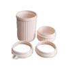 Znet3D Eye Drop Bottle Travel Capsule Single Bottle Holder with ScrewOn Lid, Height Extender & Keychain Spacer Compact Protective Case Made in USA (Beige) view 3