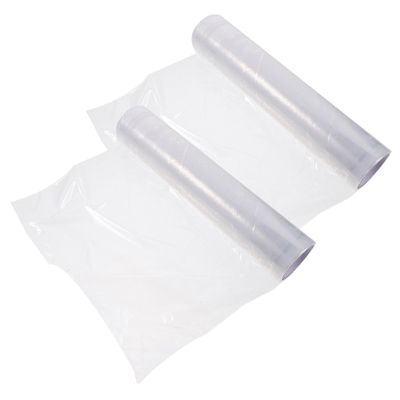 Vaguelly Food Cling Wrap 2 Rolls 25cm X 45m Disposable Pe Foodservice Film with Slide Cutter, Kitchen Food Save Wrap for Fresh Fruit and Vegetable Storage