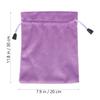 DIYEAH 2pcs Purple Flannel Jewelry Pouches Drawstring Storage Bags for Cosmetics Perfume Dustproof Velvet Wrap Bags Home Organization view 2