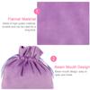 DIYEAH 2pcs Purple Flannel Jewelry Pouches Drawstring Storage Bags for Cosmetics Perfume Dustproof Velvet Wrap Bags Home Organization view 3