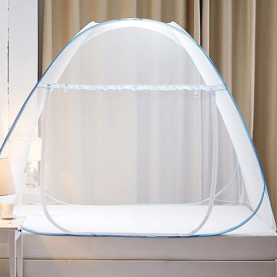 LLLKSX Portable Foldable Mosquito Net for Travel and Camping - Easy Install Gray Dome Design(Light Blue,180x200x150cm)