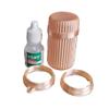 Znet3D Eye Drop Bottle Travel Capsule Single Bottle Holder with ScrewOn Lid, Height Extender & Keychain Spacer Compact Protective Case Made in USA (Champagne) view 2
