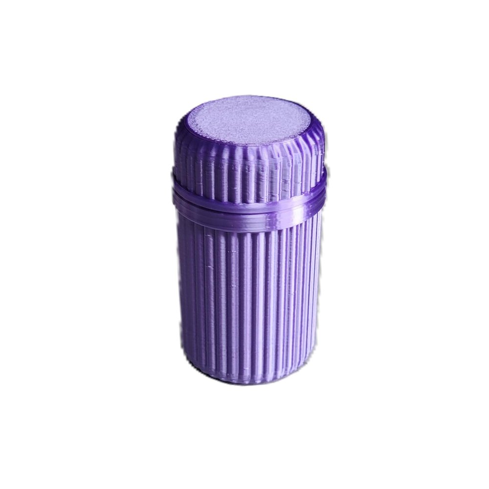 Znet3D Eye Drop Bottle Travel Holder Single Bottle Holder with ScrewOn Lid, Height Extender & Keychain Spacer Compact Protective Case Made in USA (Silk Purple)