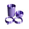 Znet3D Eye Drop Bottle Travel Holder Single Bottle Holder with ScrewOn Lid, Height Extender & Keychain Spacer Compact Protective Case Made in USA (Silk Purple) view 3