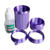 Znet3D Eye Drop Bottle Travel Holder Single Bottle Holder with ScrewOn Lid, Height Extender & Keychain Spacer Compact Protective Case Made in USA (Silk Purple) view 4