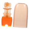 MOTHNUR Silicone Toothbrush Tongue Scraper 3pcs Soft Safety Oral Care Tool for Newborns in Warm Orange view 1