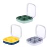 GAROZATION 3pcs Mini Pill Organizer 4-Compartment Food Grade Portable Storage Holder for Travel Daily Medication Aids with Airtight Seal, Compact Cases for Supplements and Pills view 1