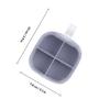 GAROZATION 3pcs Mini Pill Organizer 4-Compartment Food Grade Portable Storage Holder for Travel Daily Medication Aids with Airtight Seal, Compact Cases for Supplements and Pills view 2
