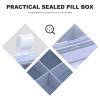 GAROZATION 3pcs Mini Pill Organizer 4-Compartment Food Grade Portable Storage Holder for Travel Daily Medication Aids with Airtight Seal, Compact Cases for Supplements and Pills view 3