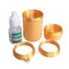 Znet3D Eye Drop Bottle Travel Capsule Single Bottle Holder with ScrewOn Lid, Height Extender & Keychain Spacer Compact Protective Case Made in USA (Gold) view 3