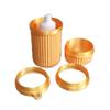 Znet3D Eye Drop Bottle Travel Capsule Single Bottle Holder with ScrewOn Lid, Height Extender & Keychain Spacer Compact Protective Case Made in USA (Gold) view 4