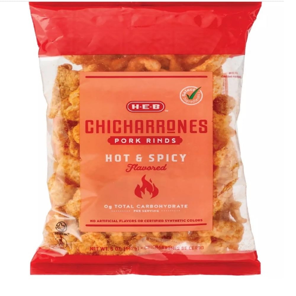 HEB Chicharrones Pork Rinds 5oz - 1 bag (Hot & Spicy)