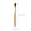 GANAZONO Charcoal Toothbrushes 10pcs Pack Soft Bristle Manual Toothbrushes with Natural Handle Disposable Travel Oral Care for Adults Random Color view 2