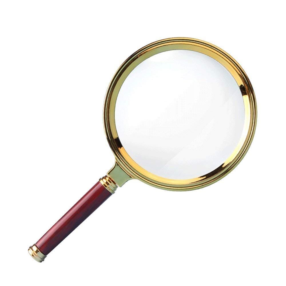 NUHSLF Magnifying Glass ABS Optical Lens High Magnification HD Elderly Magnifying Glass 10x Handheld Child Read Watch Phone Jewelry Appraisal Electronic Repair Portabl Keep it in Mind