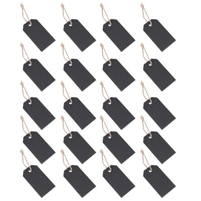 WESIEVYA 20pcs Small Wooden Price Tags Hanging Labels with Jute Twine Blank Writable Sale Marking Tags for Clothing Display and Craft DIY for Retail Use