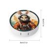 FodPand A Cartoon Rabbit Wearing A Space Suit Contact Lens Case Portable Contact Lens Applicator Removal Tool Kit Cute Round Eyeglass Cases with Mirror for Daily Vision Care And Outdoor Use view 2