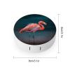 FodPand Vivid Flamingo Contact Lens Case Portable Contact Lens Applicator Removal Tool Kit Cute Round Eyeglass Cases with Mirror for Daily Vision Care And Outdoor Use view 2