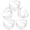 NULYLU 5pcs Acrylic Heart Candy Storage Boxes with Lids, Wedding Favor Party Treat Containers, 8.5x8x4cm Candy Holder for Valentines Day and Packaging view 1